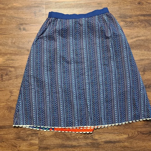 Vintage 70s Patchwork Reversible Floral Wrap Skirt S - Picture 6 of 9